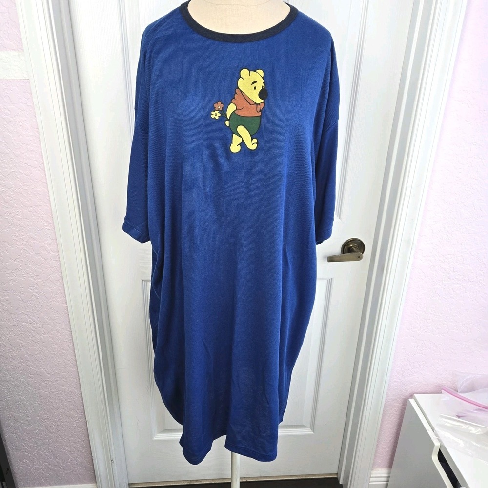 Cache Cache Winnie The‎ Pooh Lounge Dress Nightgown Vtg Made In USA